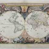 Nova Et Accvratissima Totius Terrarvm Orbis Tabvla 1665 Vintage Map 