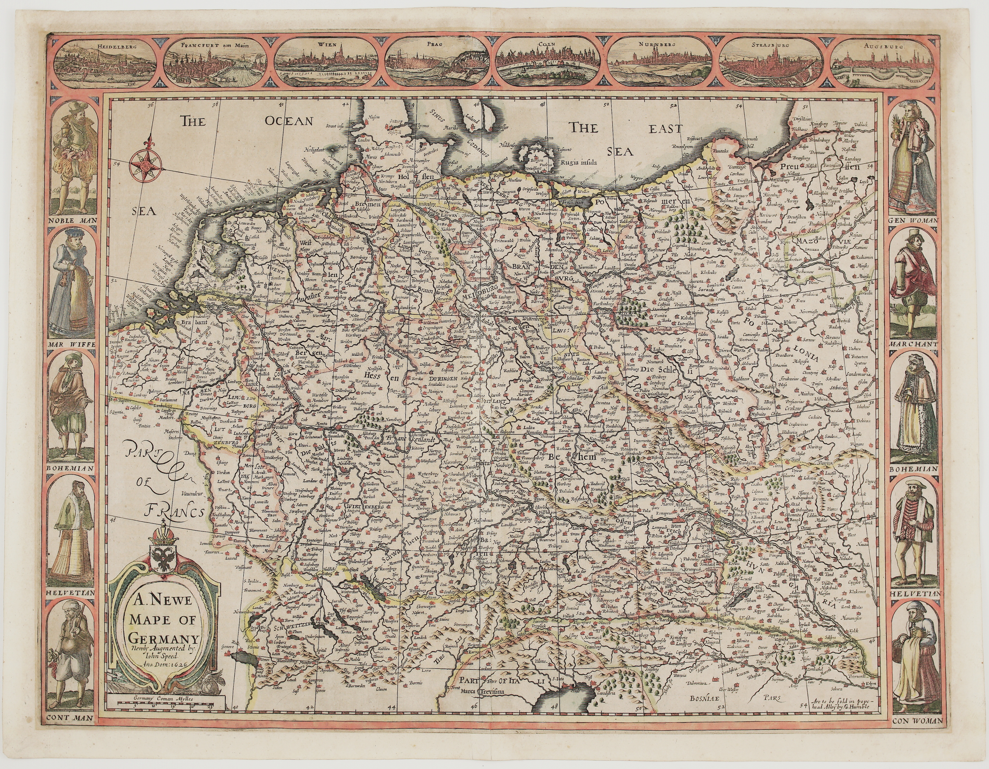 1626 - J. Speed - A Newe Mape of Germany 1