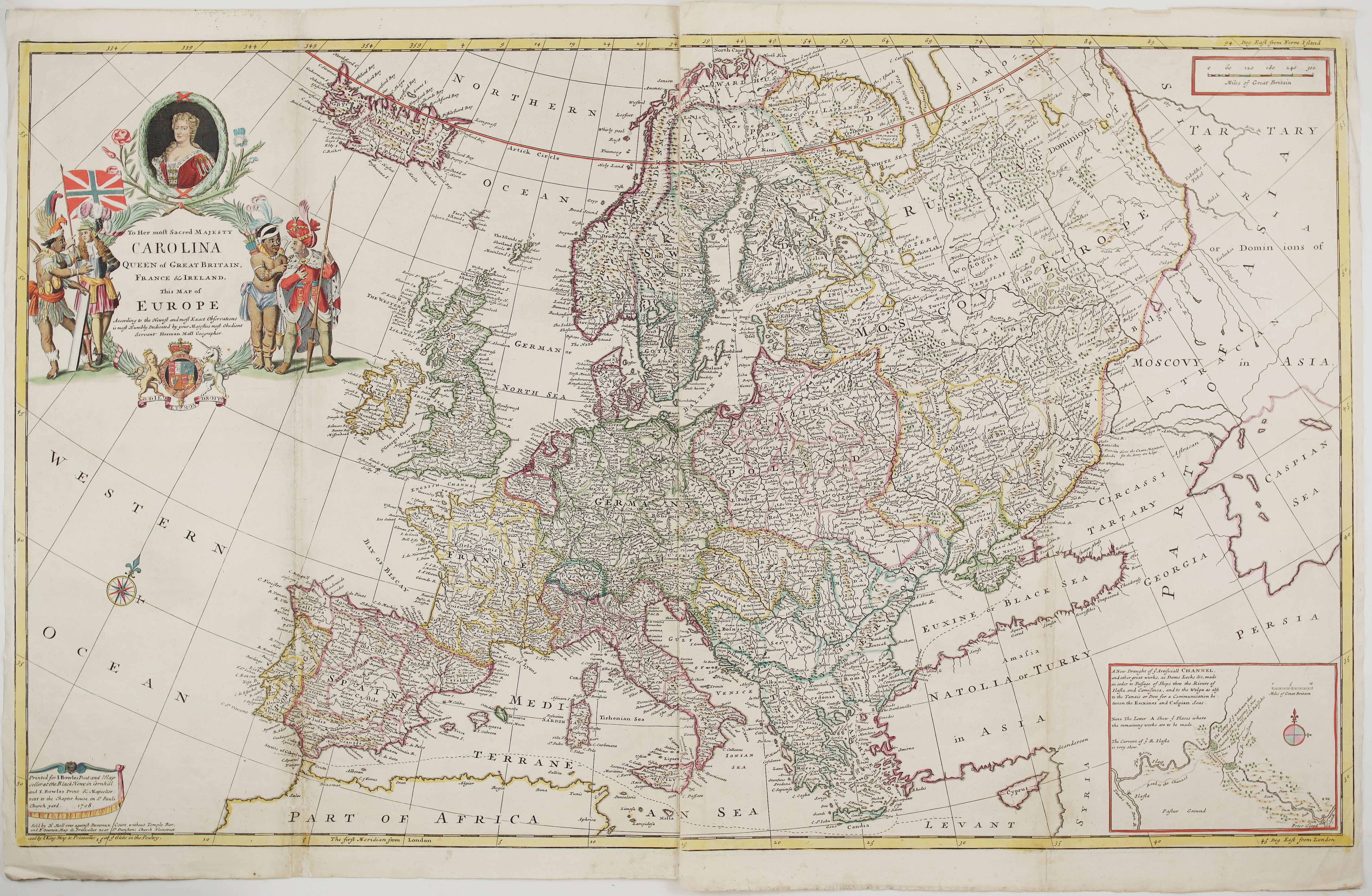 c. 1730 - H. Moll - Map of Europe 1 c. 1730 - H. Moll - Map of Europe 1